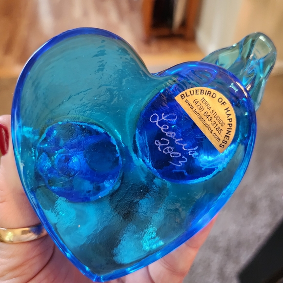 Vintage Double Bluebird Of Happiness Mother & Baby New W/ Tag Signed By Artist - Picture 7 of 11